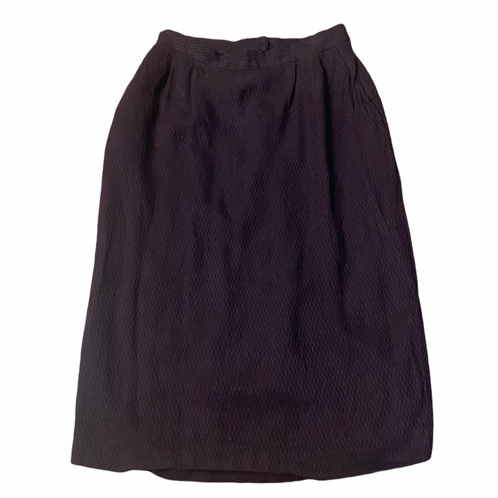 Vintage‎ 1980’s Pencil Wiggle Skirt with Pockete, Purple
& Black, 24” Waist, XS